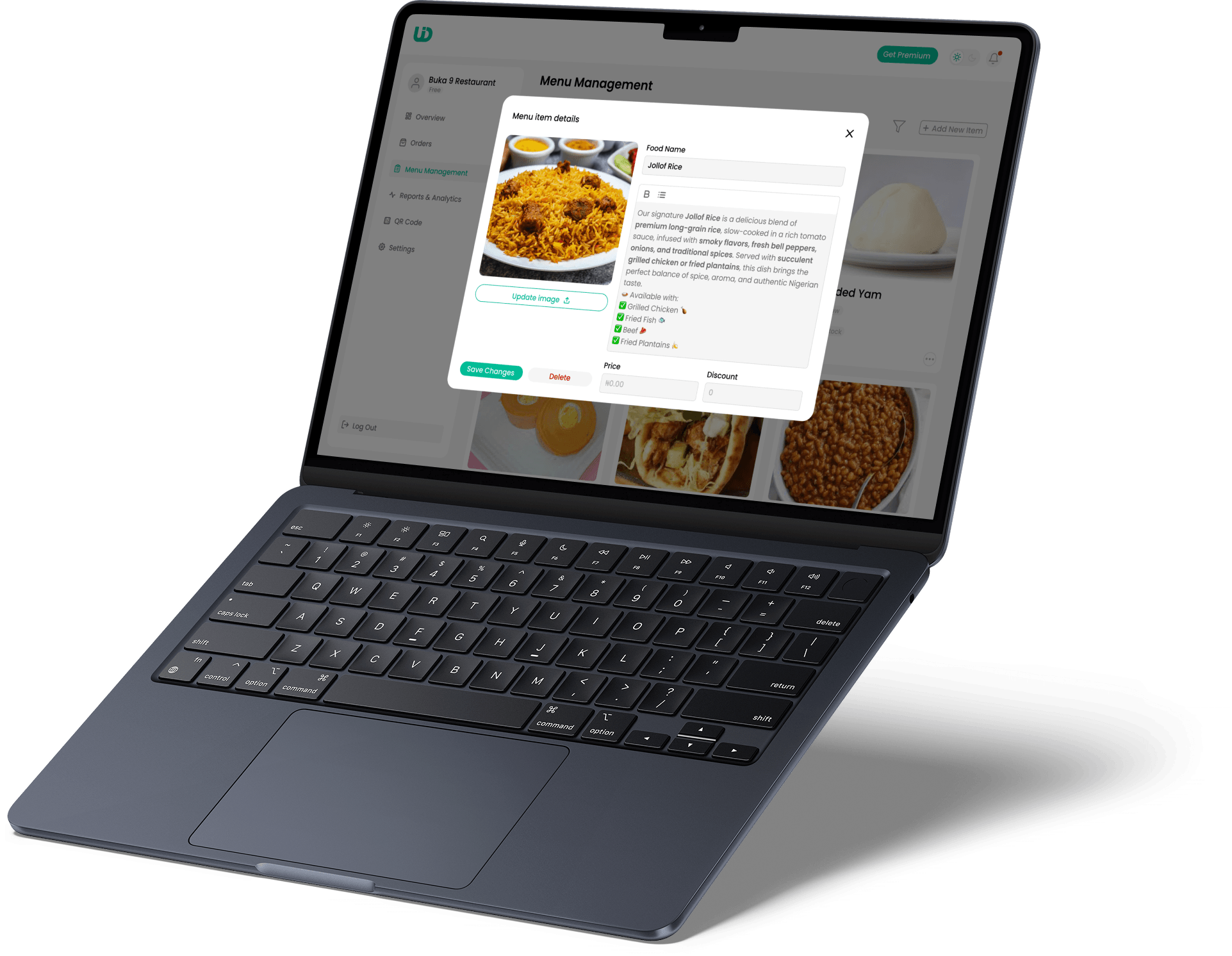 Upload Your Menu Image